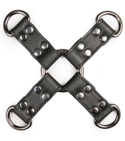 Schwarzer Hog-Tie aus Leder
