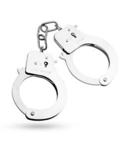 Handschellen aus Metall - silberfarben