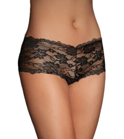 Naughty Knicker Spitzen-Slip - Schwarz