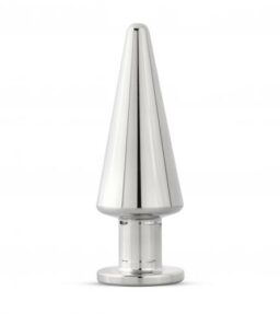 Spitz zulaufender Analplug aus Metall