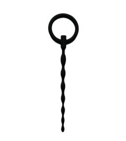 Penis-Plug mit Ring aus Silikon – Schwarz
