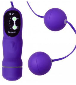 Vibrierende Lustkugeln mit 5 Funktionen in Violett