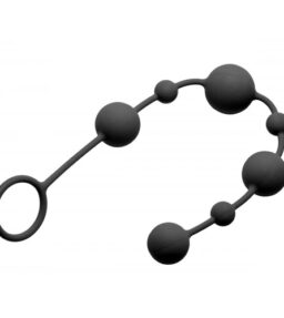 Analperlen aus Silikon in Schwarz
