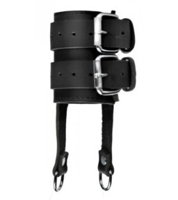 Harness aus Leder mit 2 Zuggurten für Hoden