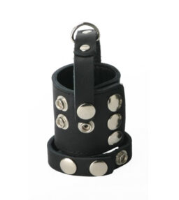 Enger Penisgurt aus Leder und Ballstretcher