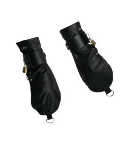 Enge Bondage-Handschuhe aus Leder