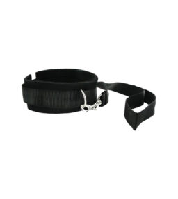 Set Leine und Halsband in Schwarz