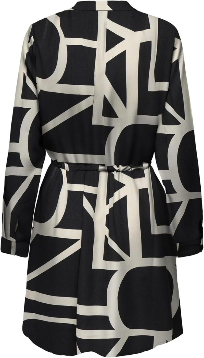 ONLY Damen Kleid ONLCORY L/S V-Neck Tunic XS S M L XL Geblümt 100% Polyester, Größe:L, Farbe:Black Birch Logo 15200543 – Bild 3